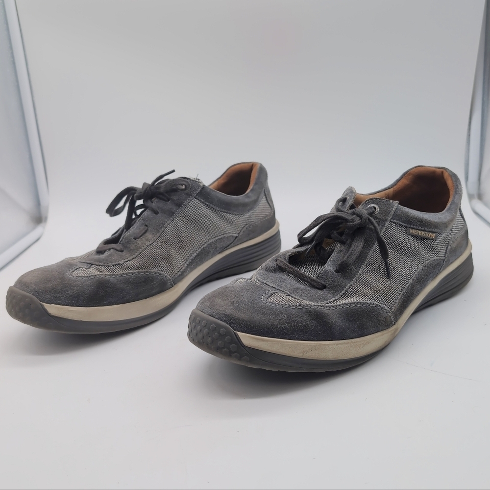 Mephisto Steve Air Sz 12 Men's Gray Casual Lace-Up Sneakers